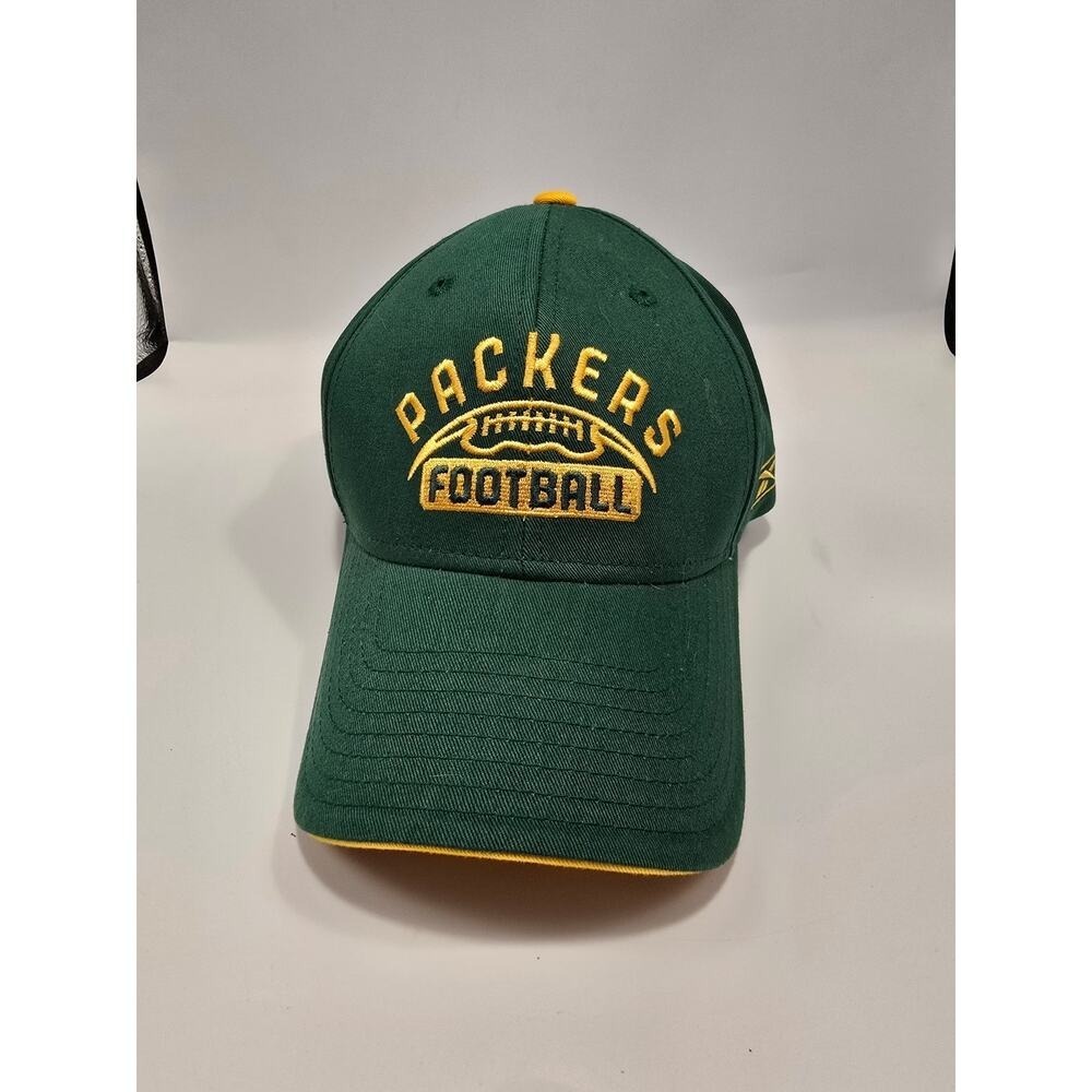 Green Bay Packers‎ Football Strap Back Hat EUC